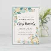 かわいい可愛い赤ちゃんシャワーテンプレート 招待状 (スタンド正面)