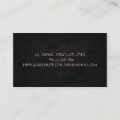 かわいい可愛い,グリッターカップケーキブラック 名刺 (裏面)