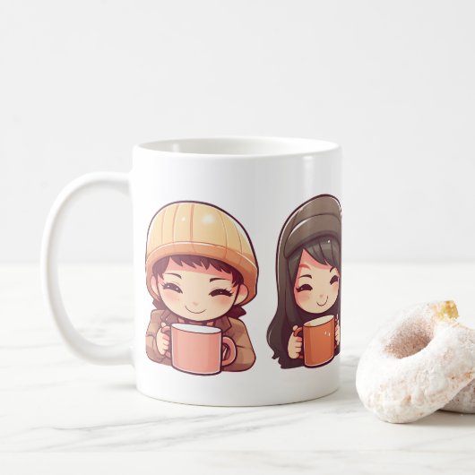 かわいい可愛い コーヒーマグカップ (ドーナツ)