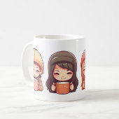 かわいい可愛い コーヒーマグカップ (正面左)