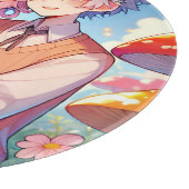 かわいい可愛らしいアニメのカップル カッティングボード (角)