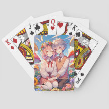 かわいい可愛らしいアニメのカップル