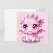 かわいい可愛らしいファンタジーピンクベビーチビ（小さくかわいく書いた感じ） シーズンカード (正面/裏面)