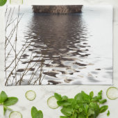 かわいい可愛らしいフワフワのカワウソ キッチンタオル (折り畳み)