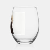 かわいい可愛らしいフワフワのカワウソ ステムなしワイングラス (左)