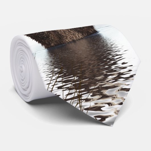 かわいい可愛らしいフワフワのカワウソ ネクタイ (ロール)