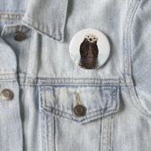 かわいい可愛らしいフワフワのカワウソ 缶バッジ (インサイチュ)