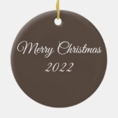 かわいい可愛らしいリトルベビービーバー セラミックオーナメント (裏面)