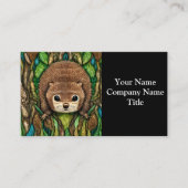 かわいい可愛らしいリトルベビービーバー 名刺 (正面)