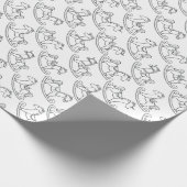 かわいい可愛らしいロッキングホース ラッピングペーパー (角)