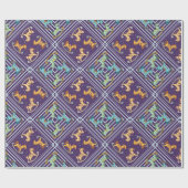 かわいい可愛らしいロッキングホース ラッピングペーパー (フラット)