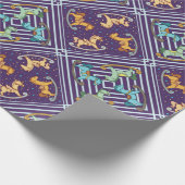 かわいい可愛らしいロッキングホース ラッピングペーパー (角)