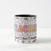 かわいい可愛らしい先生3D膨らんだルックデザイン マグカップ (中央)