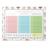 かわいい可愛らしい毎日のプランナー ノートパッド (正面)