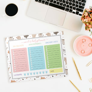 かわいい可愛らしい毎日のプランナー ノートパッド