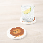 かわいい可愛らしい漫画のライオンのコースター コースター (側面)