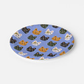 かわいい可愛らしい猫たち、カラフルとおもしろい。 ペーパープレート (アングル)