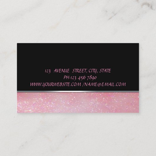 かわいい可愛エレガントいピンクのフラミンゴ 名刺 (裏面)