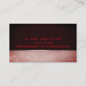 かわいい可愛エレガントらしいカップケーキさくらんぼベーカリー 名刺 (裏面)