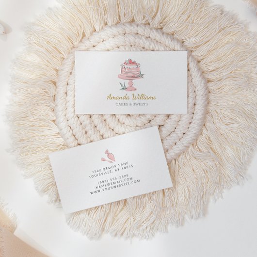 かわいい可愛エレガントらしいケーキ&スイーツベーカリー 名刺