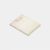 かわいい可愛スタイリッシュいピンクのフラミンゴ ポストイット (アングル)