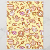 かわいい台所用品イエロー紙シート (裏面)