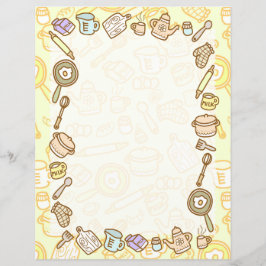 かわいい台所用品イエロー紙シート