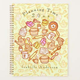 かわいい台所用品イエロー プランナー手帳