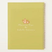 かわいい台所用品イエロー プランナー手帳 (裏面)