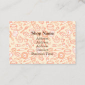 かわいい台所用品オレンジ 名刺 (裏面)