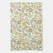 かわいい台所用品グリーン キッチンタオル (縦)