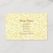 かわいい台所用品グリーン 名刺 (裏面)