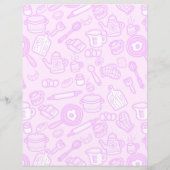 かわいい台所用品ピンクの紙シート (裏面)
