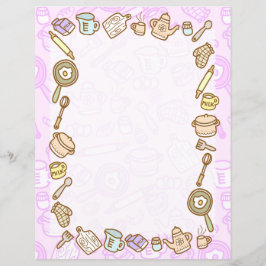 かわいい台所用品ピンクの紙シート