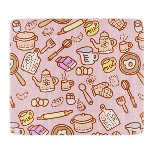 かわいい台所用品ピンク カッティングボード (正面)