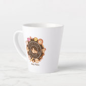 かわいい台所用品ブラウン カフェラテマグ (左アングル)