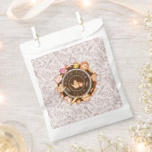 かわいい台所用品ブラウン フェイバーバッグ (クリップ留めされた状態)