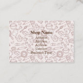 かわいい台所用品ブラウン 名刺 (裏面)