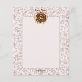 かわいい台所用品メニューブラウン チラシ