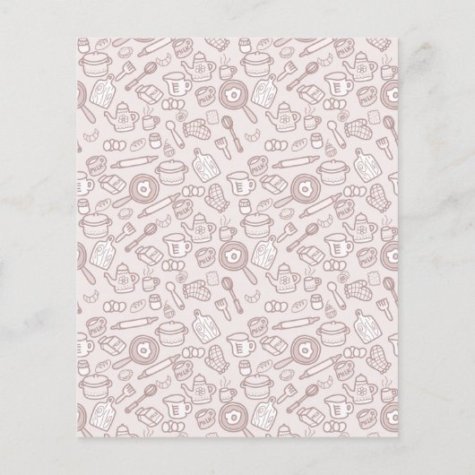 かわいい台所用品メニューブラウン チラシ (裏面)