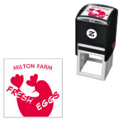 かわいい台本の漫画のチキンモノグラム卵スタンプ セルフインキングスタンプ (インサイチュ)