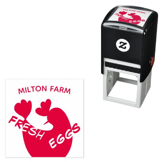 かわいい台本の漫画のチキンモノグラム卵スタンプ セルフインキングスタンプ (インサイチュ)