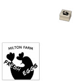 かわいい台本の漫画のチキンモノグラム卵スタンプ ラバースタンプ (押印)