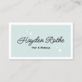 かわいい台本の髪と美しいサロン名刺 名刺 (正面)