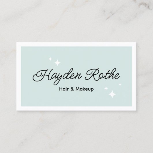 かわいい台本の髪と美しいサロン名刺 名刺 (正面)