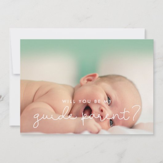 かわいい台本ガイド親提案写真カード 招待状 (正面)