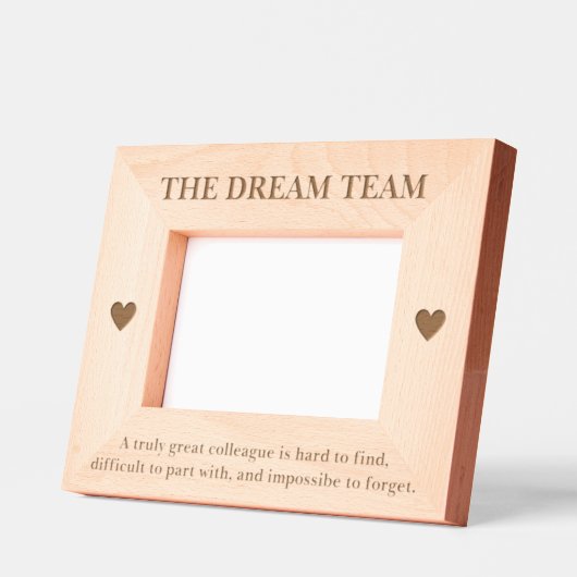 かわいい同僚引用文カスタムの木枠 レーザー彫刻フレーム (左)