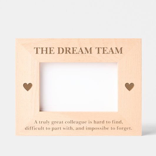 かわいい同僚引用文カスタムの木枠 レーザー彫刻フレーム (正面)