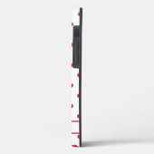 かわいい名パーソナライズされた前の赤い白いハートパターン Case-Mate iPhoneケース (裏面 / 左)