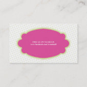 かわいい名刺スイートケーキのベーカリーライムピンク 名刺 (裏面)